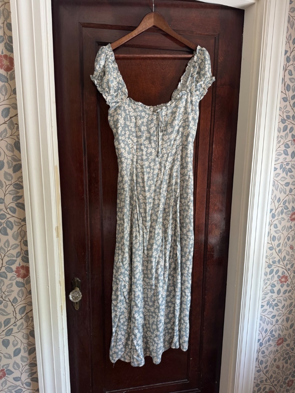 NWT Noralee Nancy Dress | Aqua Ditsy - Medium